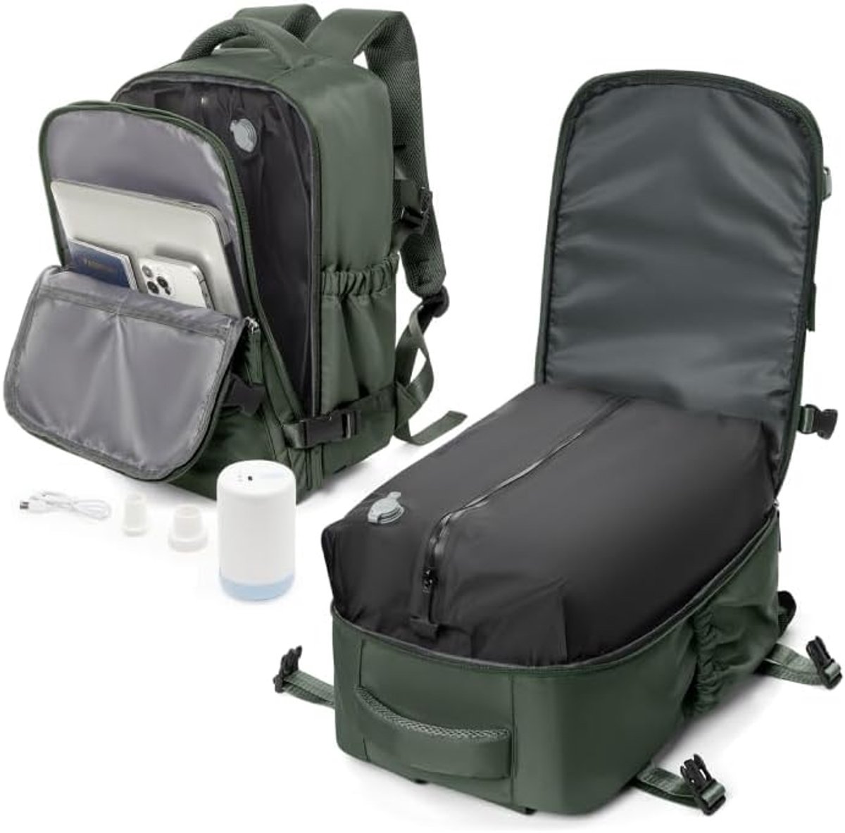 Vacuüm Handbagage Rugzak met Pomp voor Vliegtuig