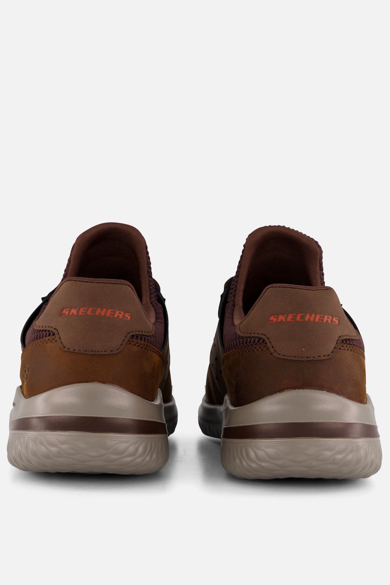 Skechers Delson 3.0 Ezra Instappers bruin Leer - Maat 43