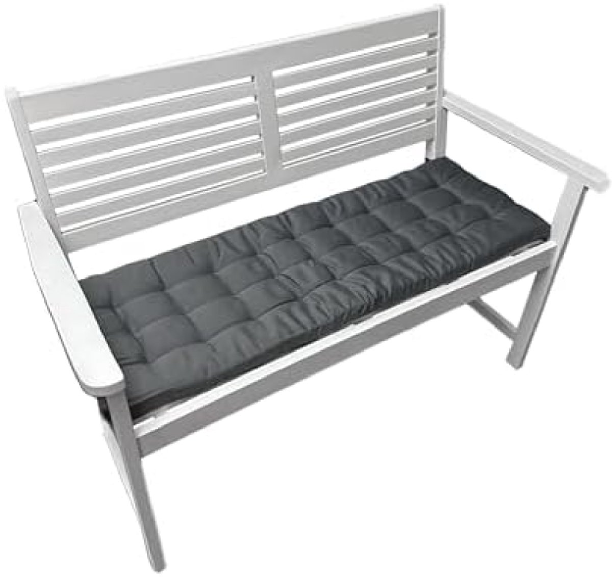 PromoHome Comfort Zitkussen voor Tuinmeubelen 140x40xcm - Waterafstotend en Duurzaam "Donkergrijs"