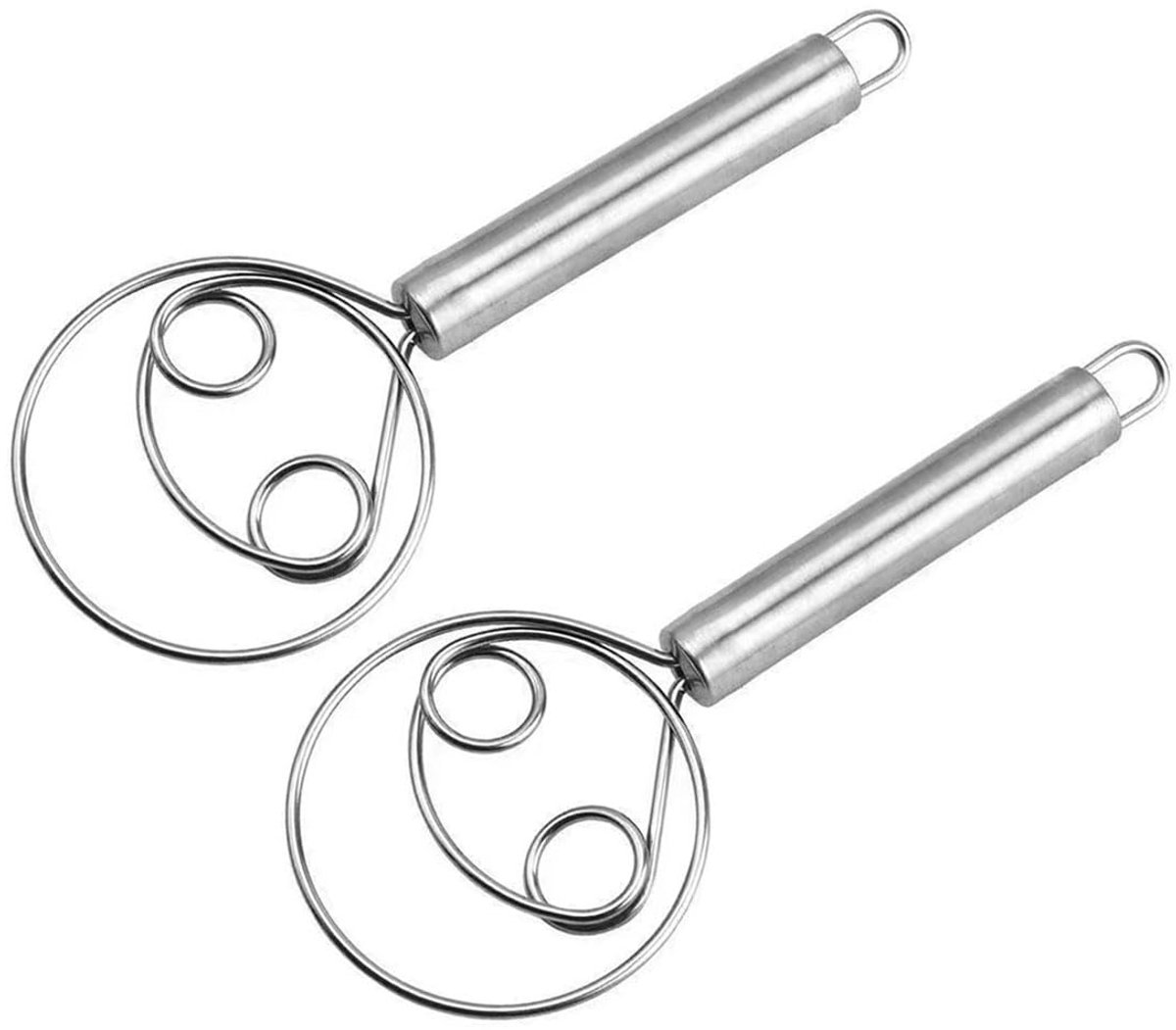 Ibenzoa® Set van Twee Roestvrijstalen Deegmixers voor Brood en Gebak Bereiding