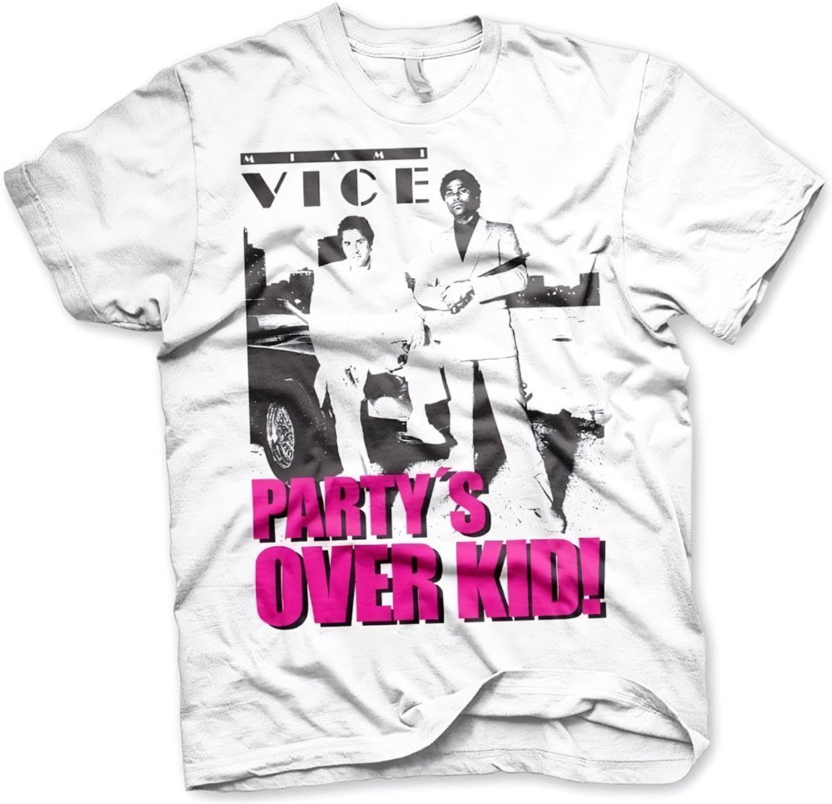 Miami Vice Party's Over Kid T-Shirt White-M