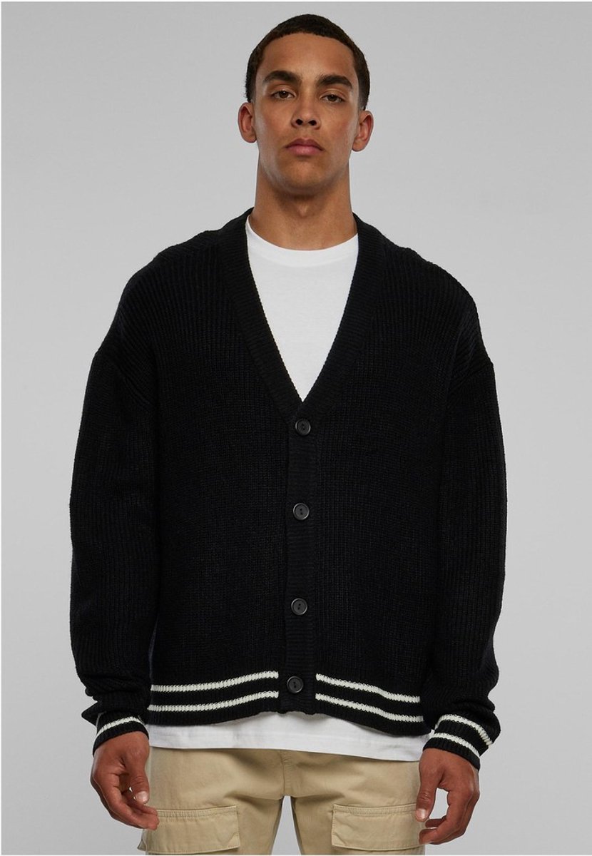 Urban Classics Sporty Boxy Cardigan L Zwart