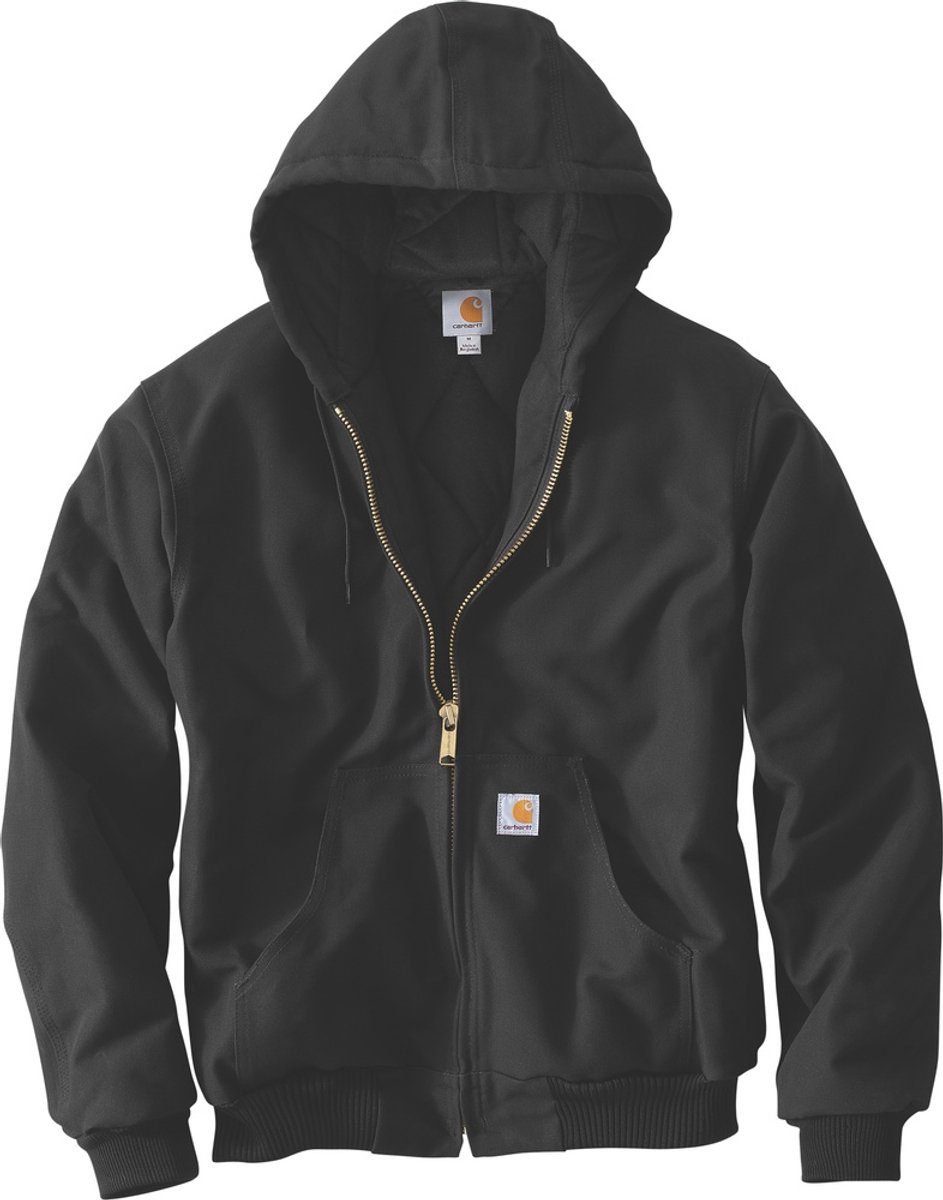 Carhartt Firm Duck Insulated Flannel-Lined Active Textiel jas 2XL Zwart