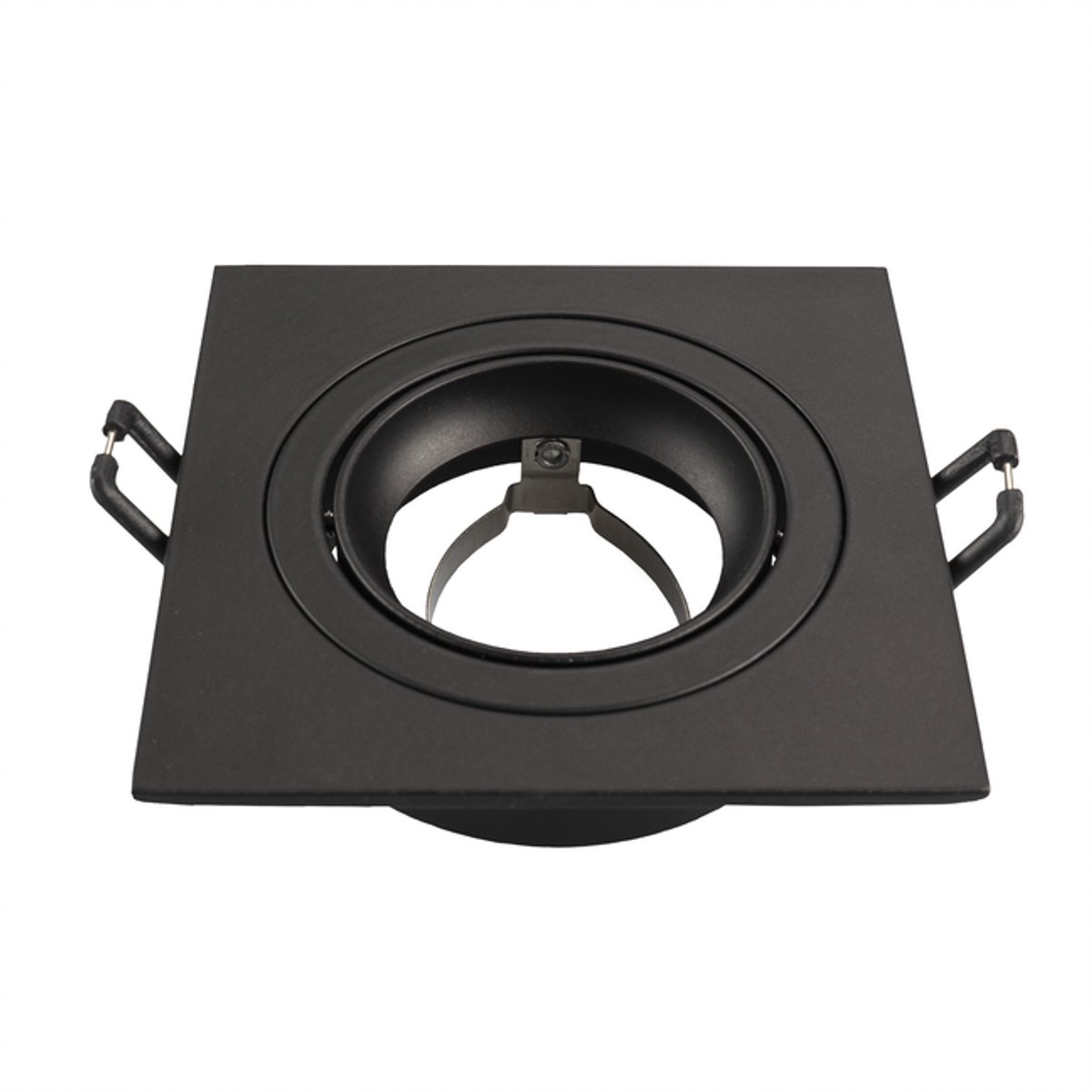Ledvion - 1X LED Inbouwspot Sevilla - Zwart - Ø92 mm - GU10