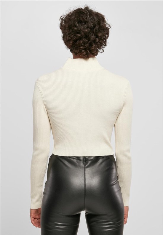 Urban Classics Cardigan -4XL- Cropped Rib Knit Zip Ivoire