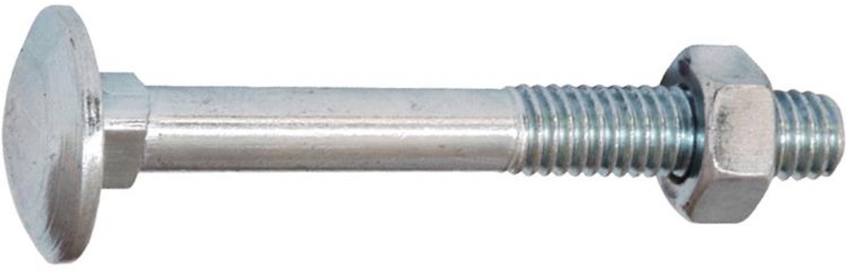 Slotbout - M10 x 55 mm - DIN603/555 - Verzinkt (100 stuks)
