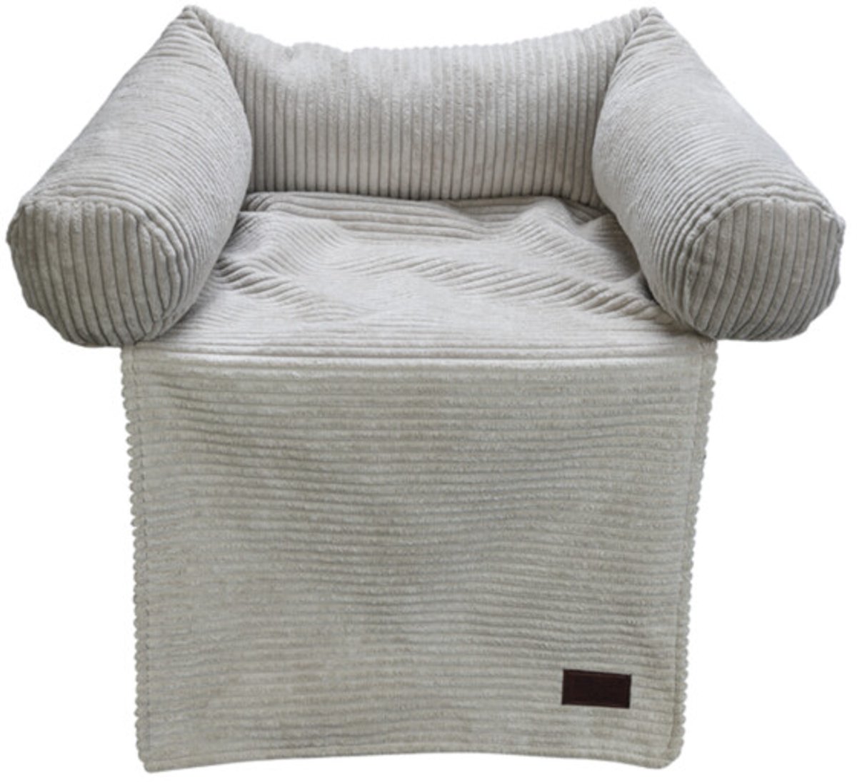 Designed door Lotte Couch kussen Ribbed, lichtgrijs 50x45x13,5cm hond