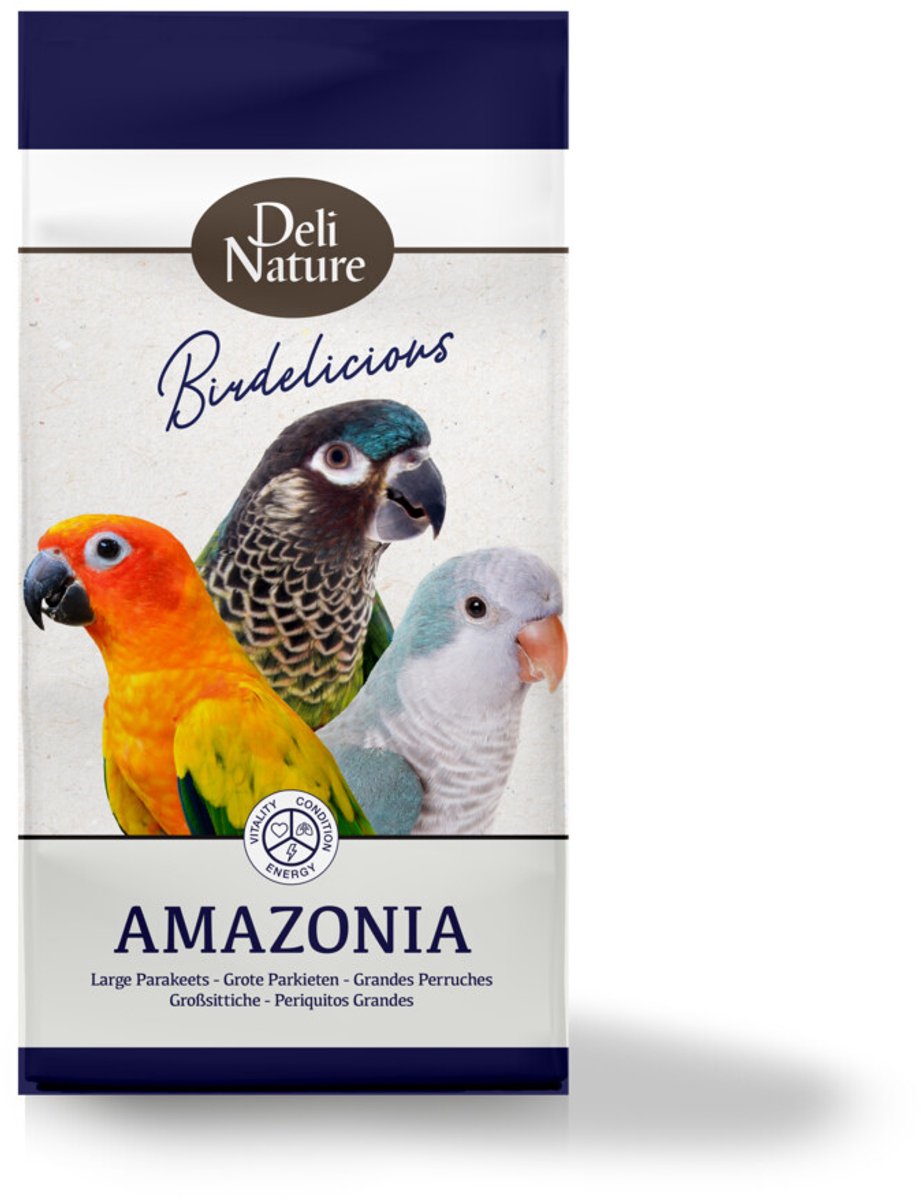 Deli Nature Grote Parkieten Amazonia Birdelicious - 5 x 800 gr - Voordeelverpakking