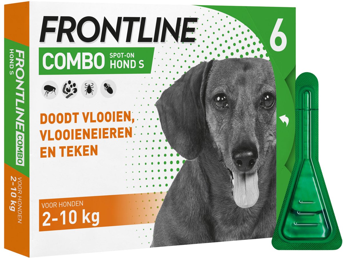 Frontline Combo Hond S (2-10 kg) - 2 x 6 pipetten