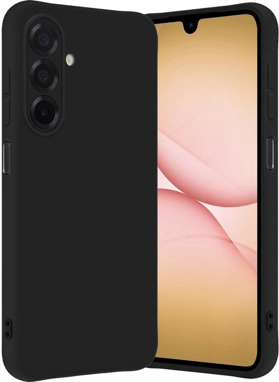 Coque compatible avec Samsung A17, coque arrière en Siliconen , compatible avec Samsung Galaxy A17, coque arrière Zwart