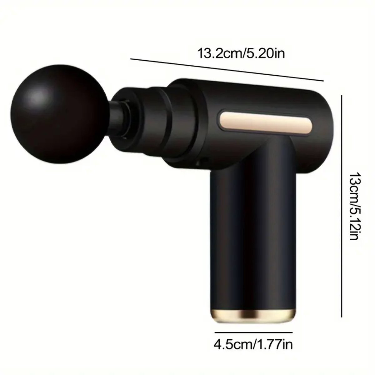 Diepe Draagbaar Massage-apparaat met 4 Verwisselbare Koppen - Diepe - €25,00