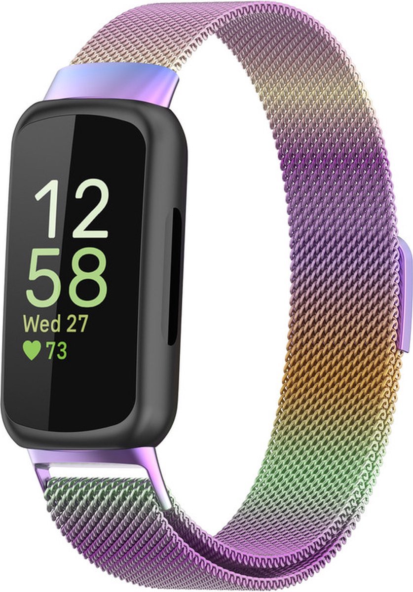 Jumada's - Milanees bandje - geschikt voor Fitbit Inspire 3 - multicolor