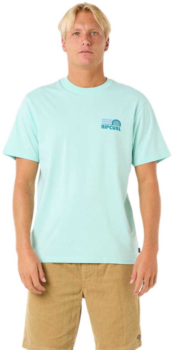 Rip Curl Surf Revival Stacked Tee Light Aqua Blauw