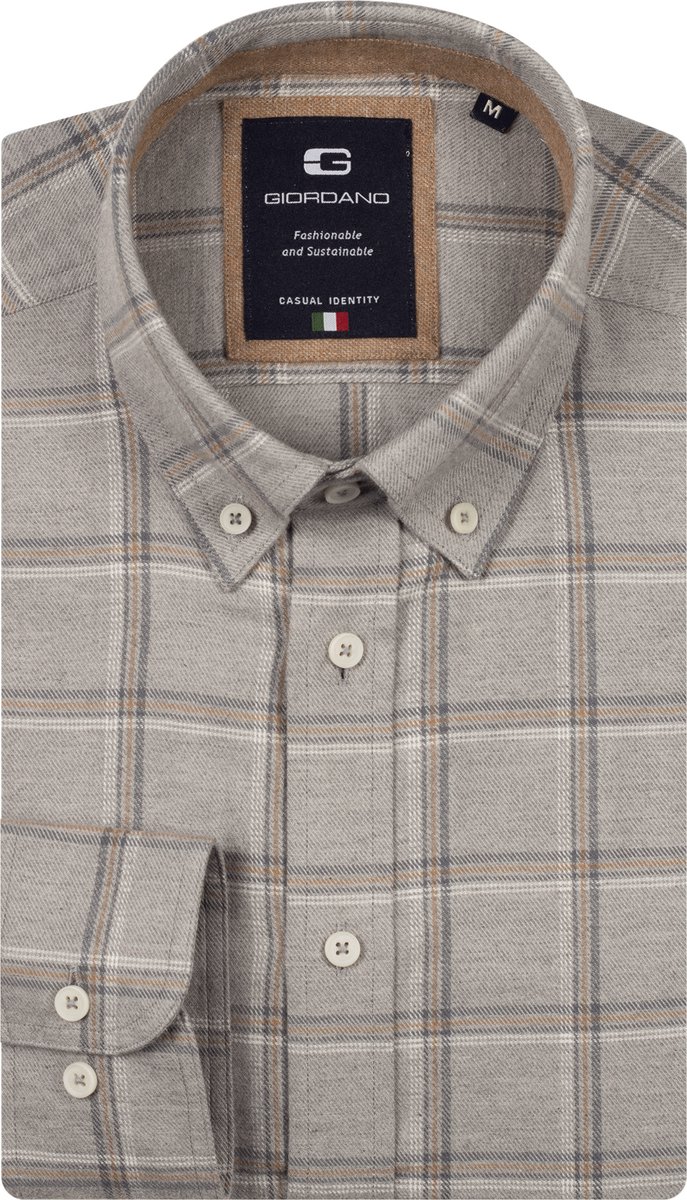 Giordano – Loretto – Overhemd – Button Down – Regular fit - Soft Grey – 527863-91