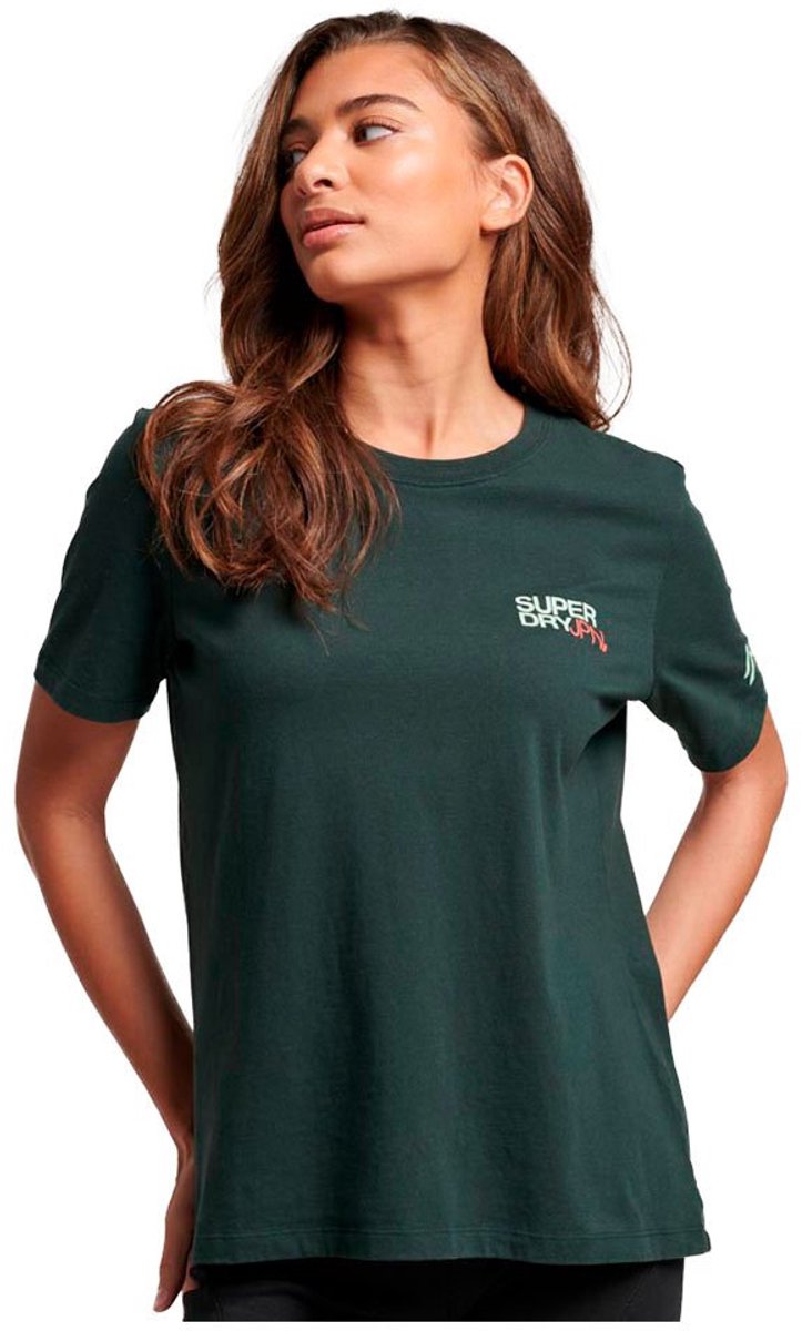 Superdry Sportswear Logo Relaxed T-shirt Met Korte Mouwen 2XS Vrouw Groen