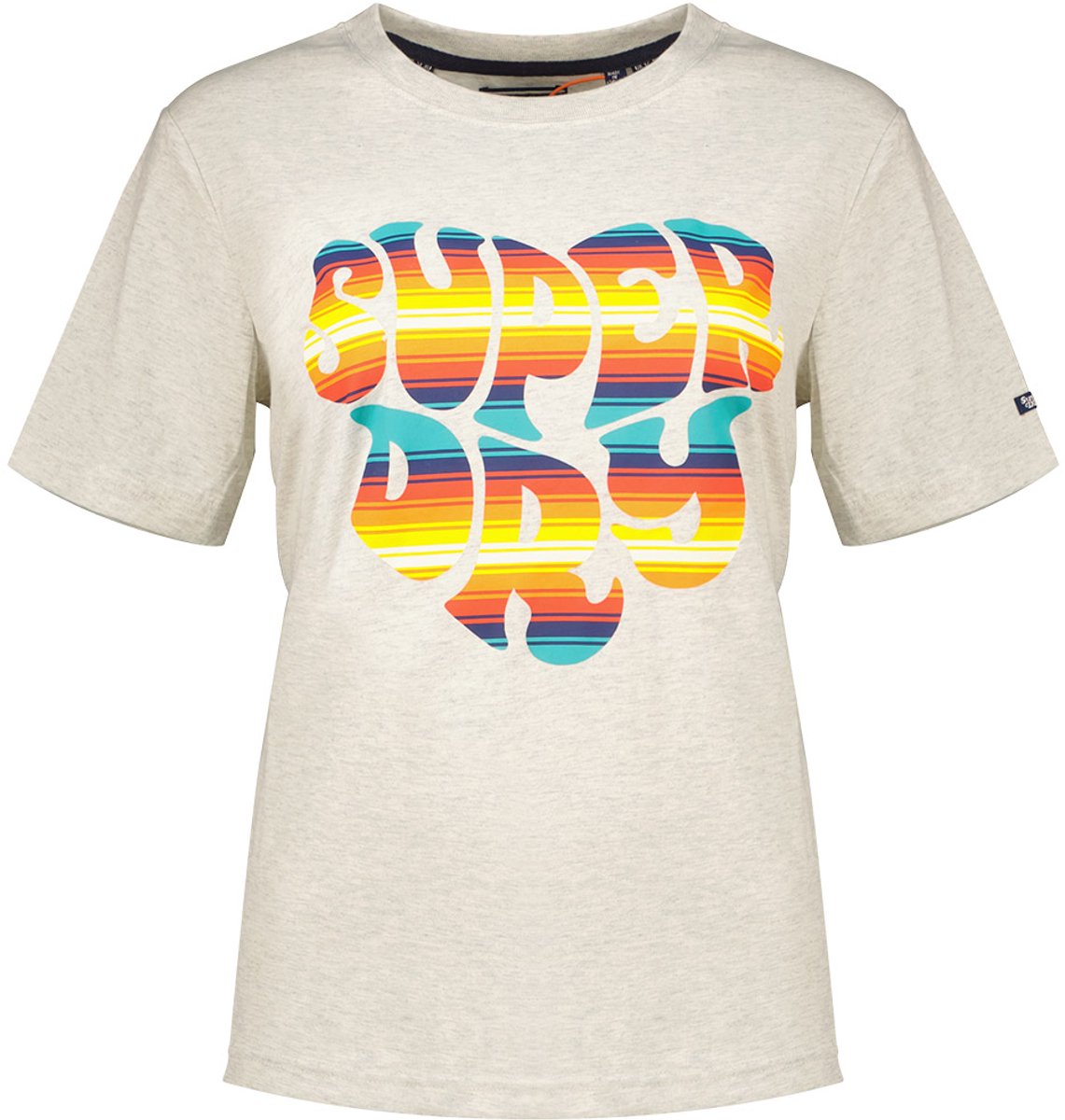 Vintage Scripted Infill T-shirt Vrouwen Grijs