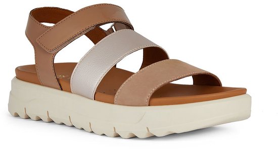 Geox Xan2.1s Sandales pour femmes Beige, Or EU 39 Femme