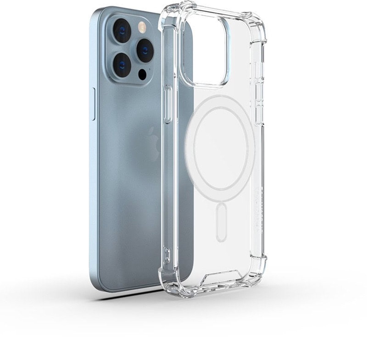 Fonu Stevig transparant Geschikt Voor iPhone 14 Plus hoesje met magnetische werking