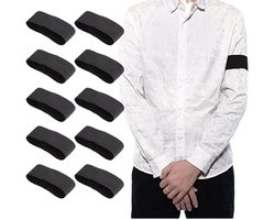 10 stuks zwarte elastische armbanden kapiteinsarmbanden zwart rouw eerbetoon begrafenis rouw schieten, hardlopen, voetbal, basketbal, begrafenis, rouw, gedenkteken (zwart)