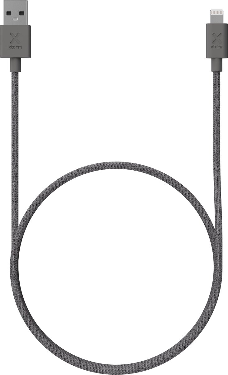 Xtorm Go2 USB naar Lightning Kabel - 1 meter - Grijs