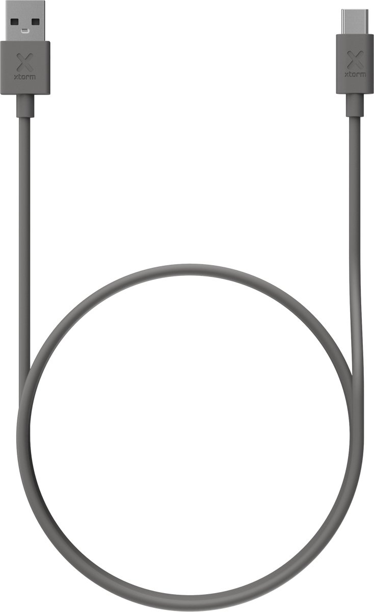 Xtorm USB-A naar USB-C Kabel - 1 meter - Grijs