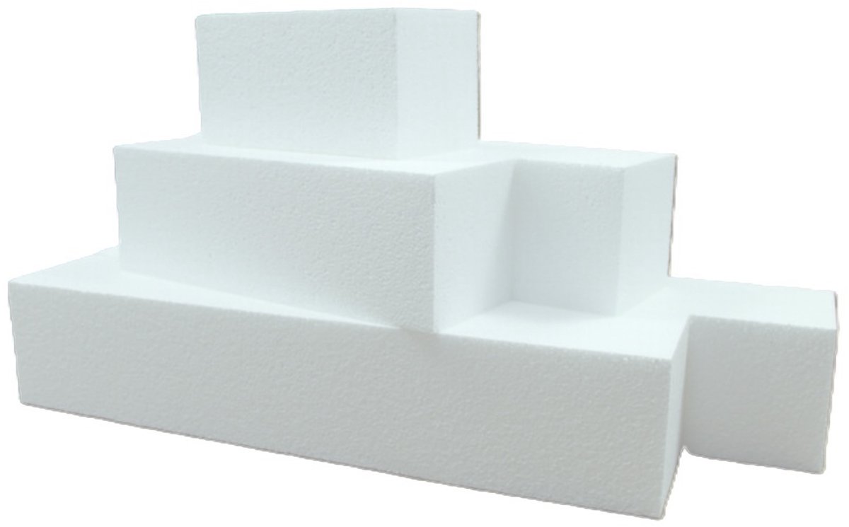 Piepschuim vormen - baksteen - 1x - 40 x 10 x 10 cm - styropor hobby / DIY vorm - basis knutselfiguren