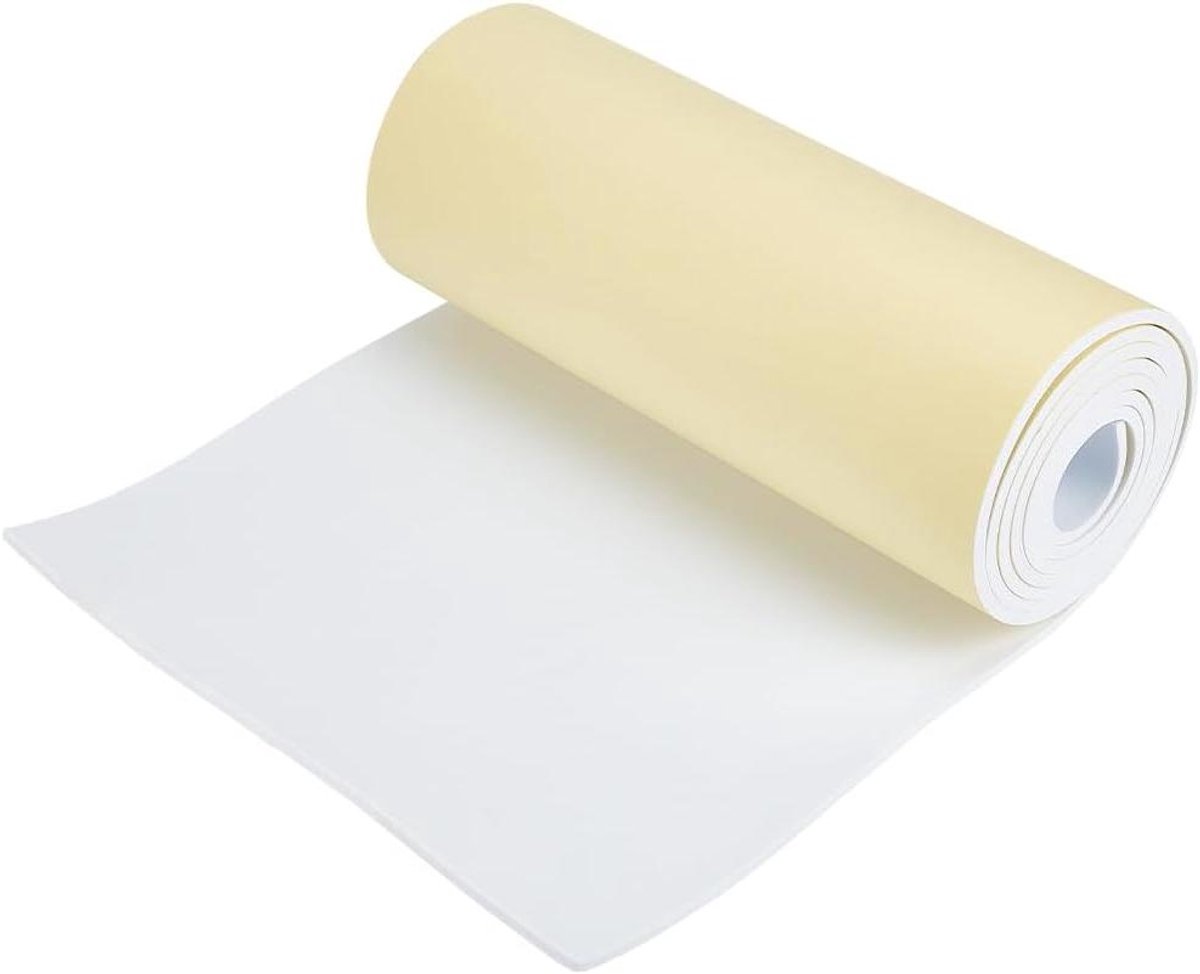 Zelfklevende EVA-schuimrol - 5 mm dik - Bekleding voor Scrapbooking - Cosplay Model - Kussenmeubels - Spleetvulling - Verpakking - 2 m x 30,5 cm - Wit