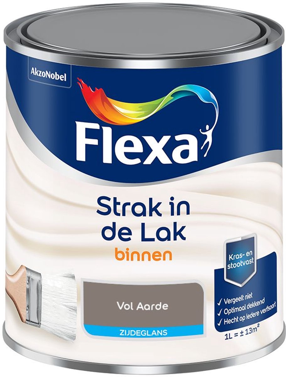 Flexa - Strak in de Lak Binnenlak Zijdeglans - Vol Aarde - Mengverf - 1 L