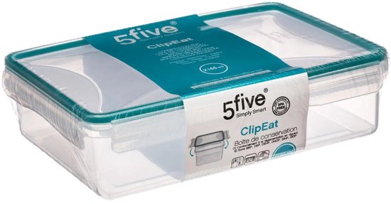 5five - 3 boîtes rectangulaires de conservation clipeat verre