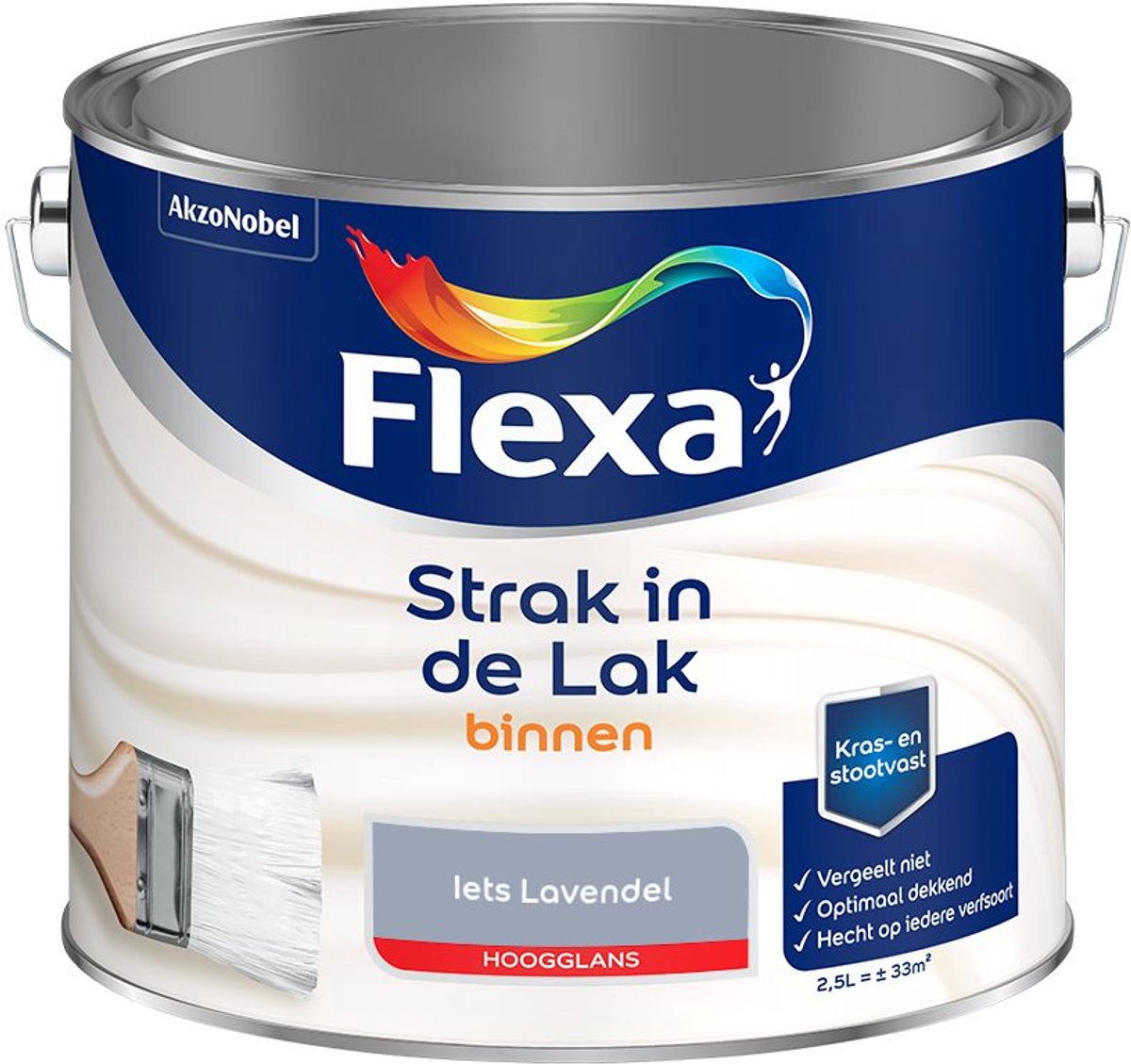 Flexa - Strak in de Lak Binnenlak Hoogglans - Iets Lavendel - Mengverf - 2.5 L