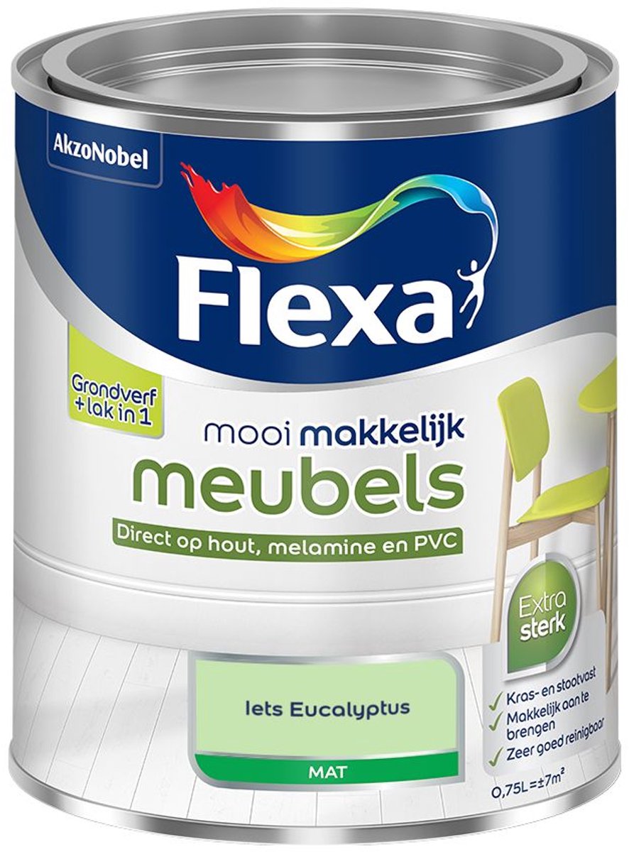 Flexa - mooi makkelijk meubels mat - Iets Eucalyptus - Mengverf - 0.75 L