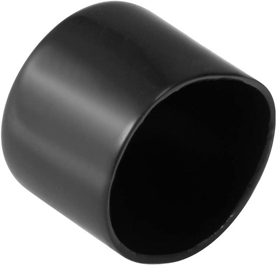 Set de 4 embouts ronds en vinyle noir, diamètre 40 mm, pour protection de filetage
