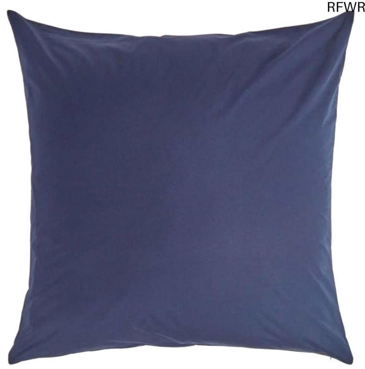 RFWR Marineblauwe Egyptische katoenen kussensloop 40 x 40 cm met ritssluiting