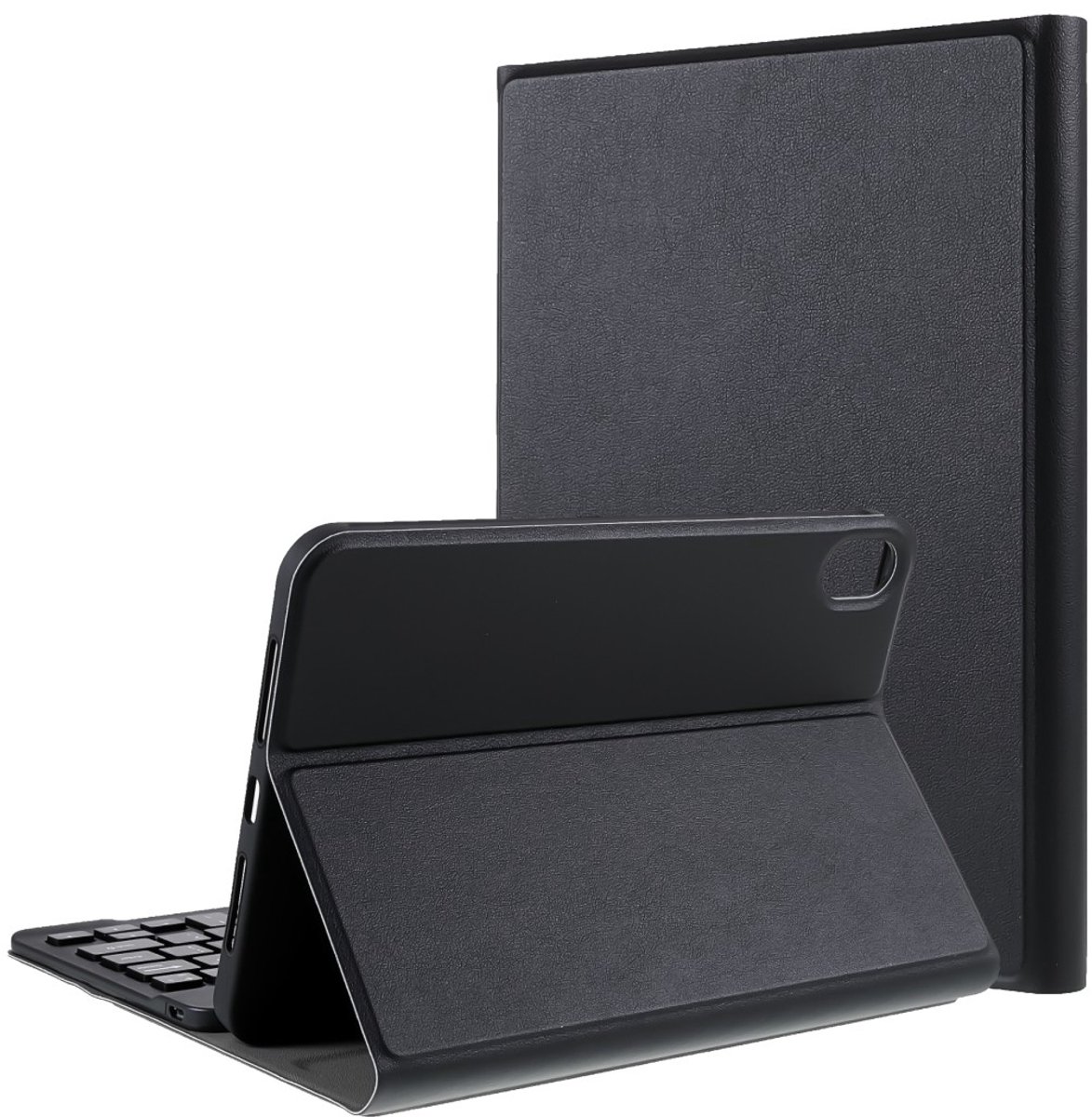 Just in Case tablet Hoes met Toetsenbord geschikt voor iPad Mini 7 (2024) - QWERTY Bluetooth Keyboard Case - Zwart