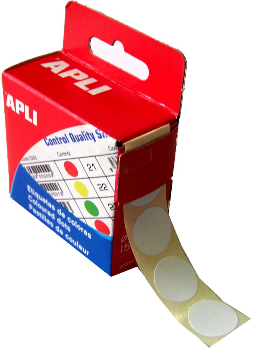 APLI stickerpunten rond 15 mm, roze, 150 stuks