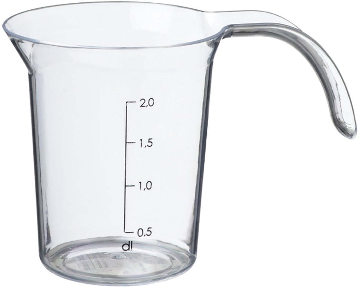 Meetbeker 'Palermo', 0,2 liter, transparant