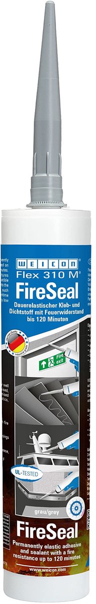 WEICON Flex 310 M FireSeal – 310 ml betongrijs – brandwerend tot 120 min