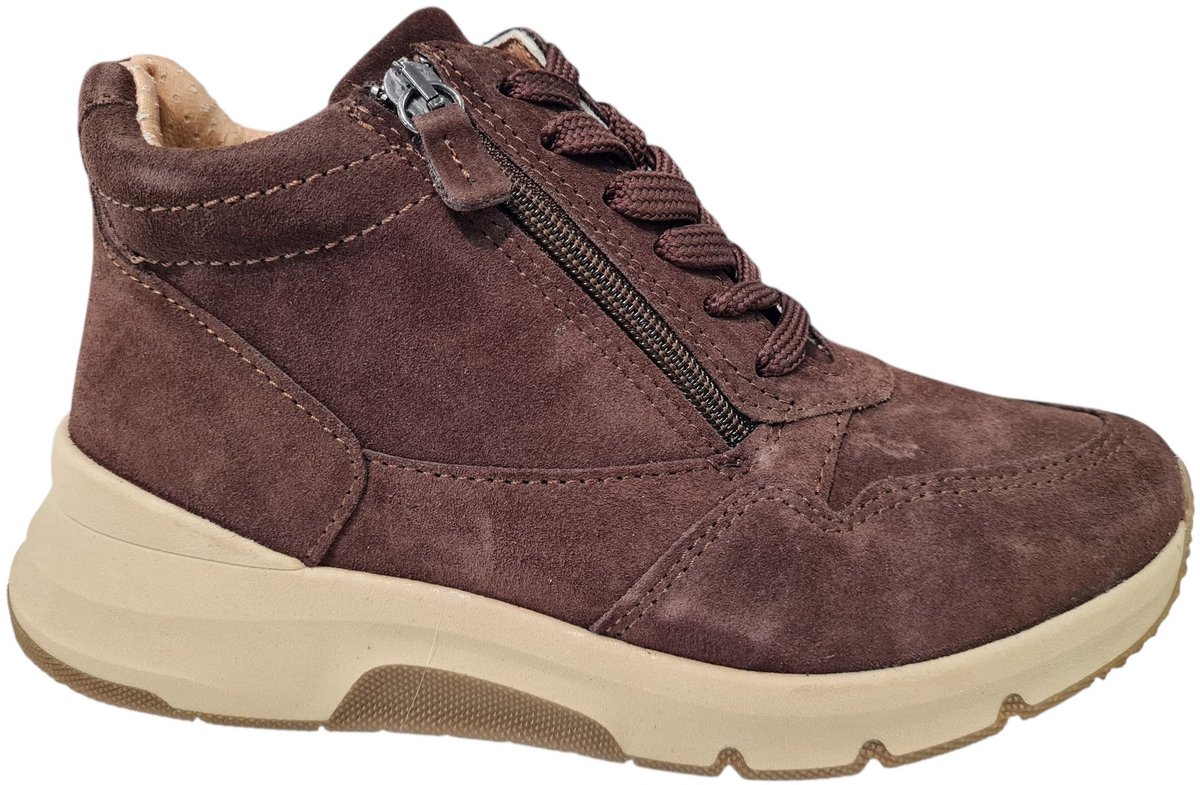 Longo Bruine Suede Dames Veterschoenen - Bruin - 40