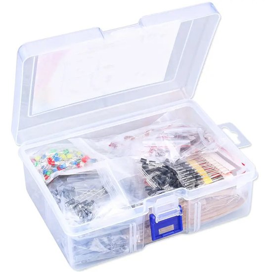 Foto: Premium 1400 delige elektronica componenten set weerstanden condensatoren transistoren diodes led s diy elektronica arduino projecten