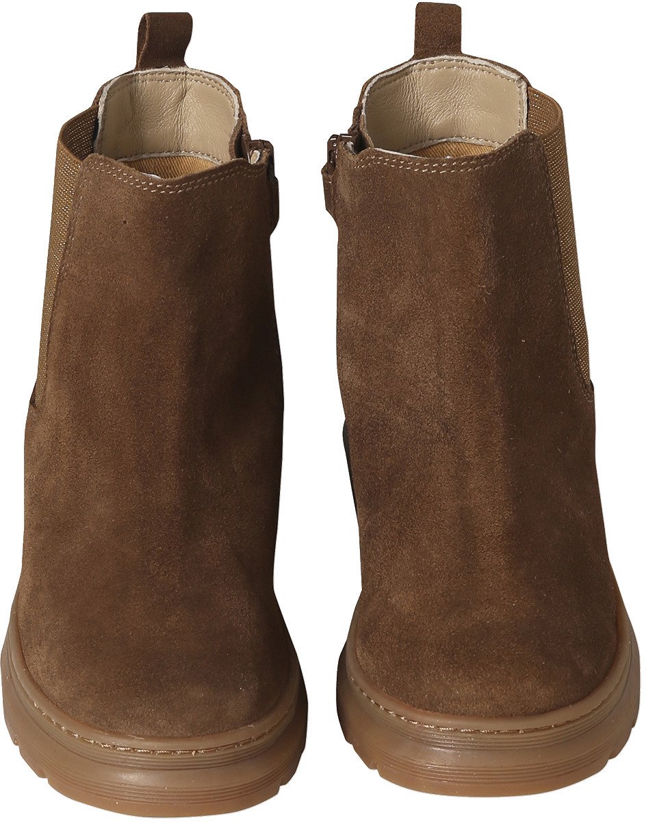 Vertbaudet Boots voor meisjes van leer, elastisch en met rits