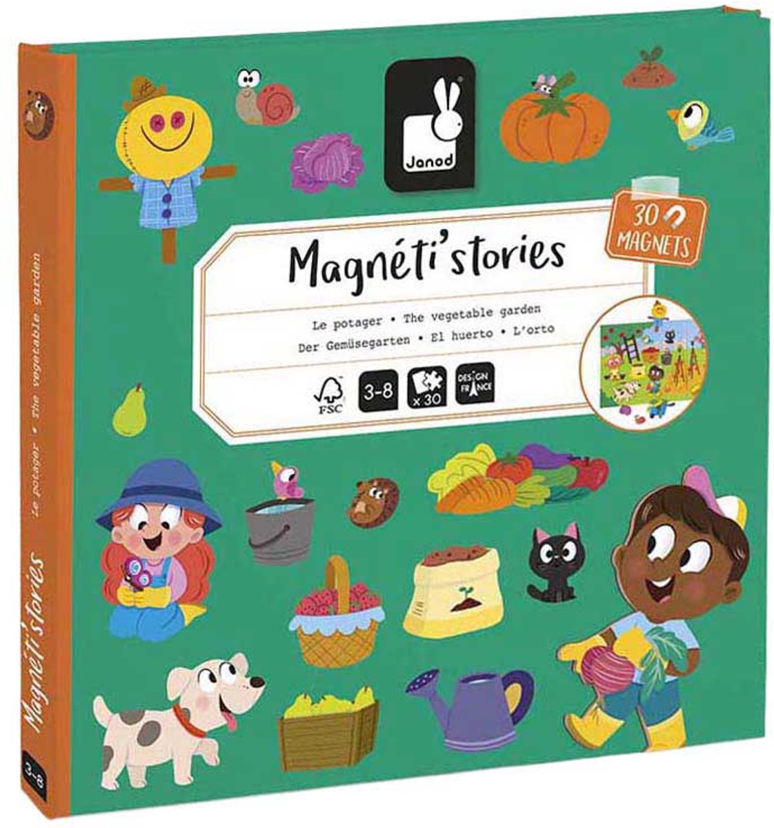 Janod - Magneti Stories - De moestuin – Educatieve magneetset — afbeelding 4