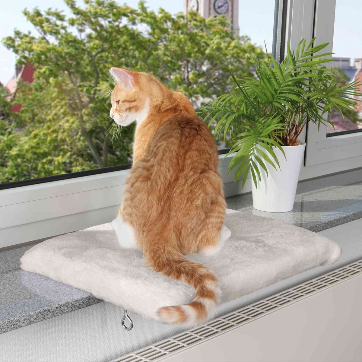 Bol.com Trixie - Kattenmand Plateau - Vensterbank - Lichtgrijs - 51X36 cm aanbieding