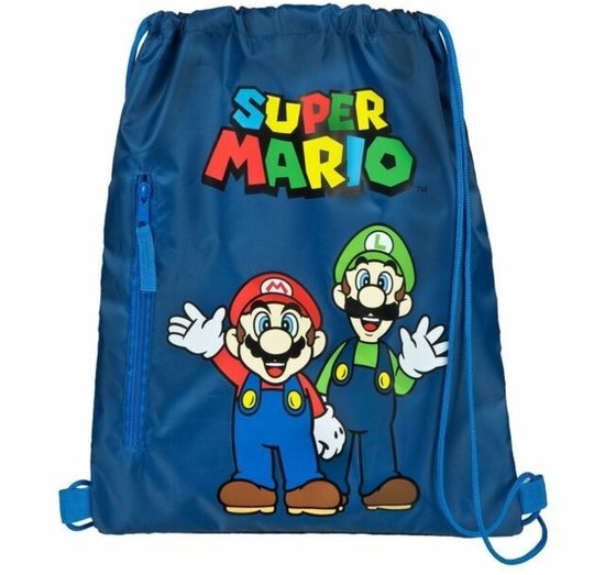 Super Mario Gymtas met Voorvak - Mario en Luigi Zwemtas - Tassen | Sporttassen