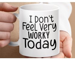 Mok I Don't Feel Very Worky Today, Work Humor Mug, Funny Office Mug, Motivation, Work Gift, Sarcastic Mug, Gift for coworker