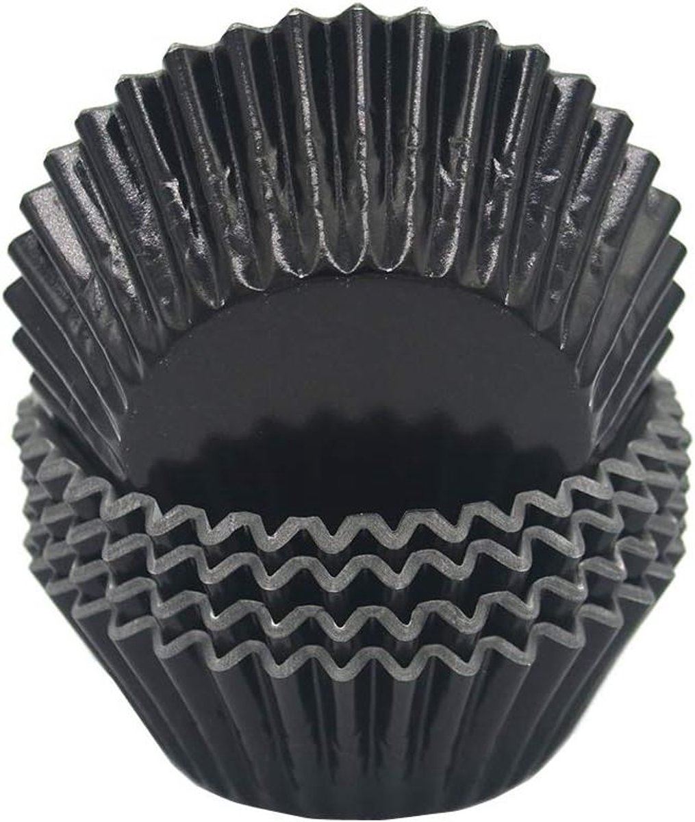 Zwarte Folie Cupcake Vormpjes voor Muffins - Feest - 100 stuks