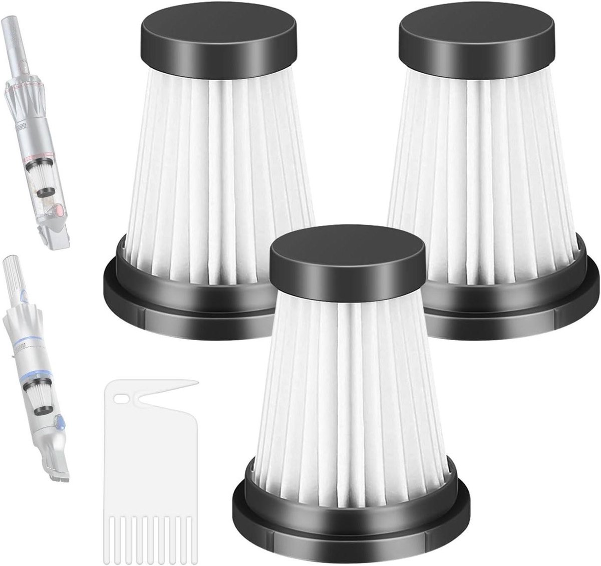 HEPA-filters voor draadloze stofzuiger - set van 3 - reserveonderdelen voor huishoudelijke reiniging