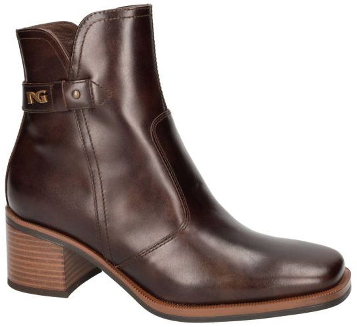 Nero Giardini -Dames - bruin donker - enkellaarzen - maat 37