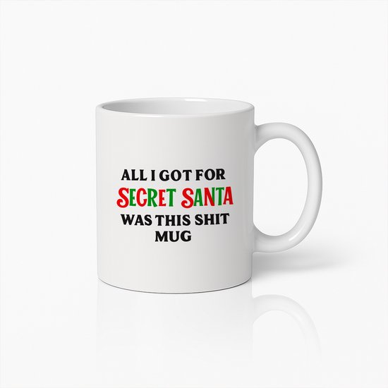 Mug humoristique « Santa Secret » – « Tout ce que j'ai eu, c'est ce mug » – Idée cadeau Humour de Noël – Tasse à café 330 ml