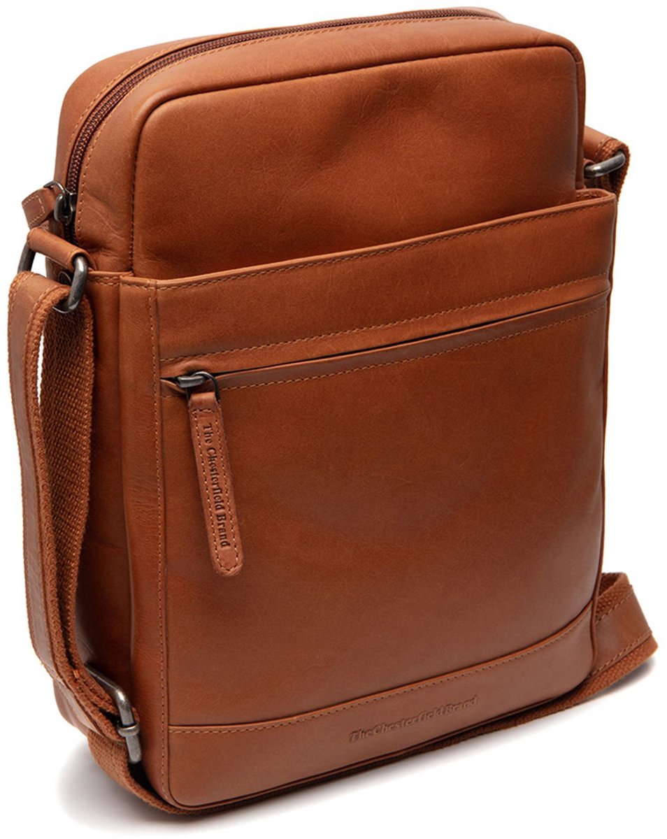 Chesterfield Anzora Waxed Pull Up Schoudertas - Cognac