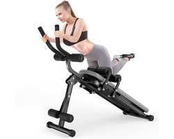 Opvouwbare buikspierapparaten - Fitnessapparaat Max. belasting 150 kg - 5 Minute Shaper - Fitnessapparatuur voor thuis - Zwart en grijs